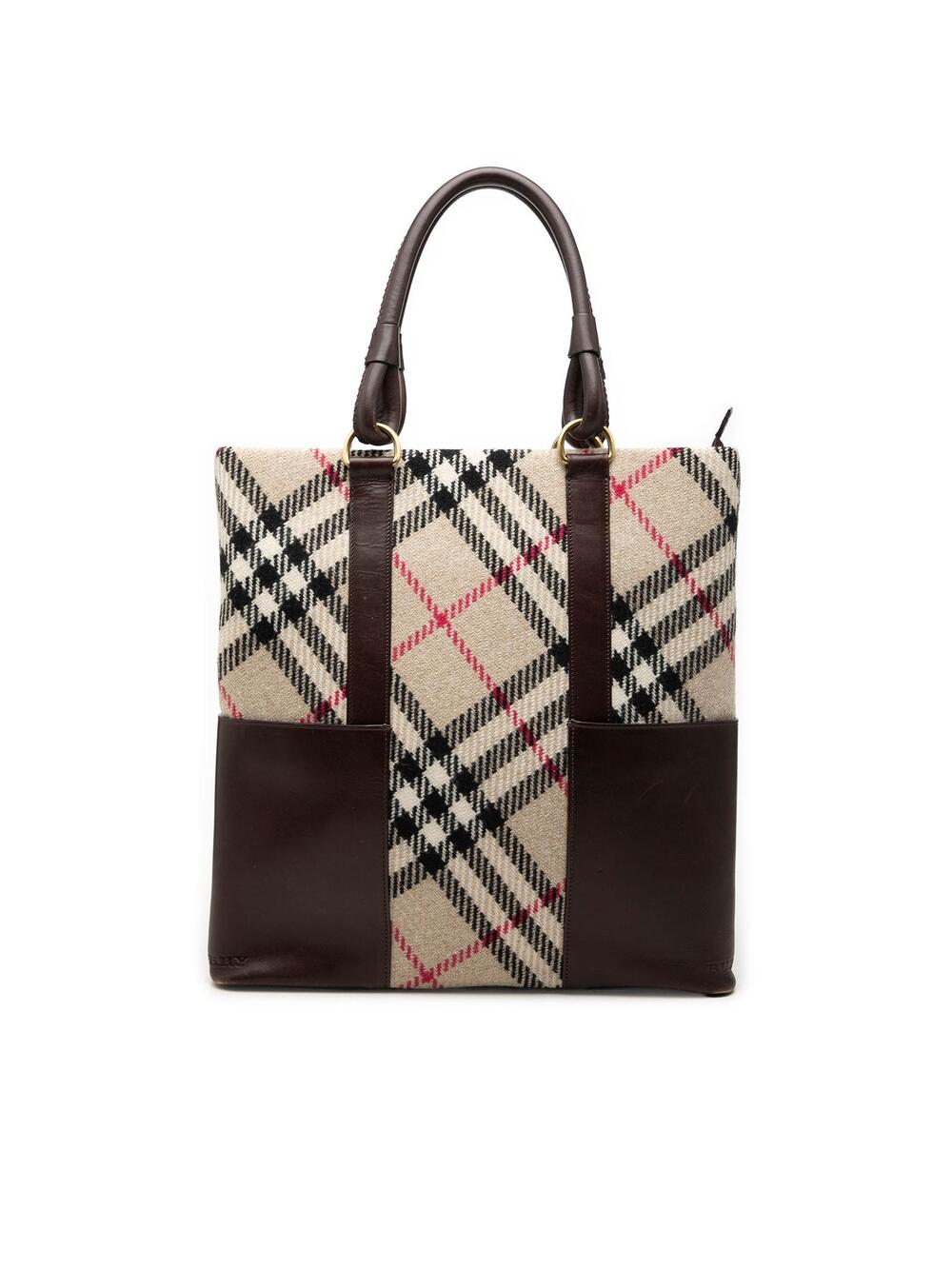 Burberry Supernova Check Wool Tote Pre- #365995B39B